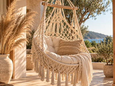 Fauteuil Suspendu en Macramé