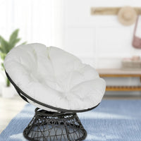 Coussin Fauteuil Œuf Rond 40 cm pour Fauteuil Papasan, Polyester et Coton, vue 3