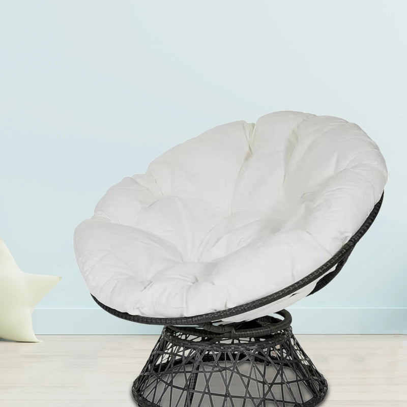 Coussin Fauteuil Œuf Rond 40 cm pour Fauteuil Papasan, Polyester et Coton, vue 4