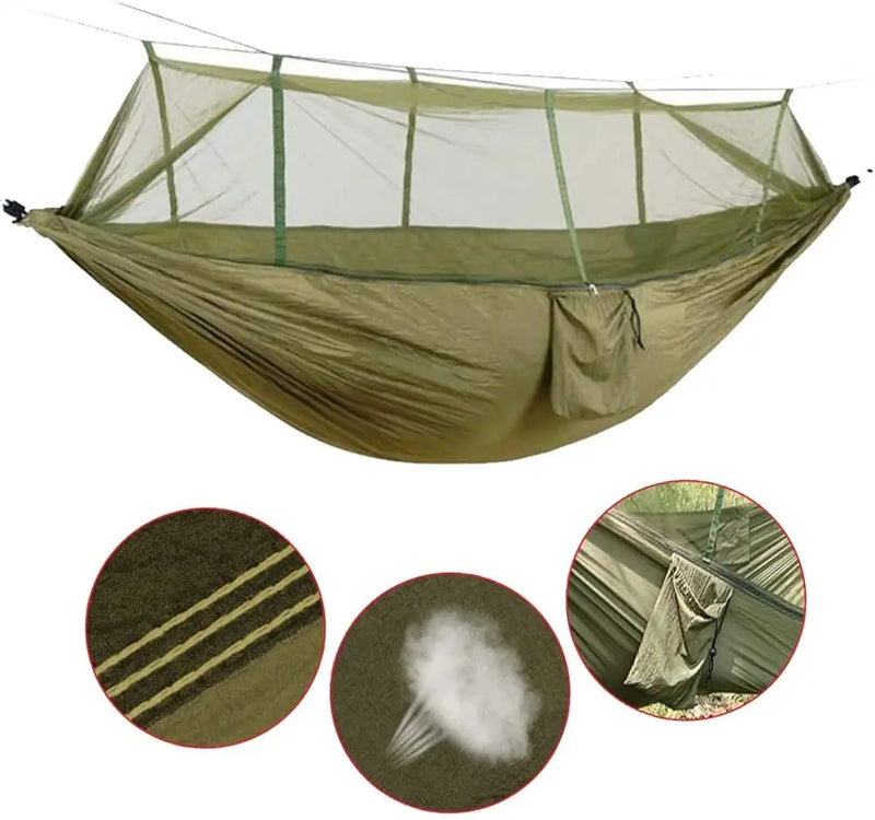 Hamac 2 Places avec Moustiquaire en Tissu Parachute, 260 x 140 cm, Bâche en Option, vue 5