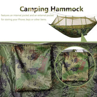 Hamac de Camping avec Moustiquaire en Nylon de Parachute, 260 x 140 cm, Bâche en Option, vue 5