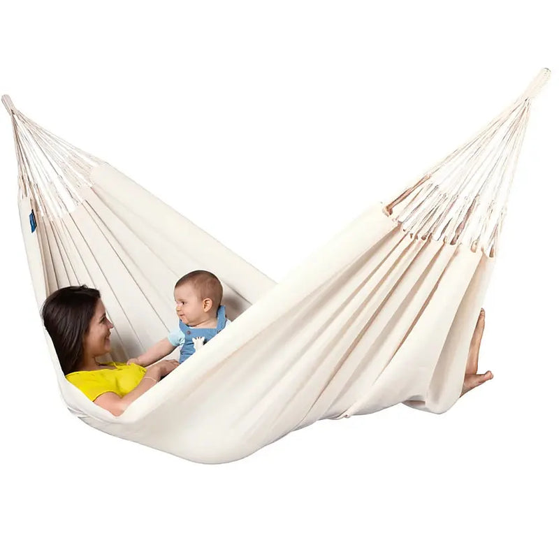 Hamac Double 2 Places en Coton Blanc Cassé, Toile 200 cm, vue 7