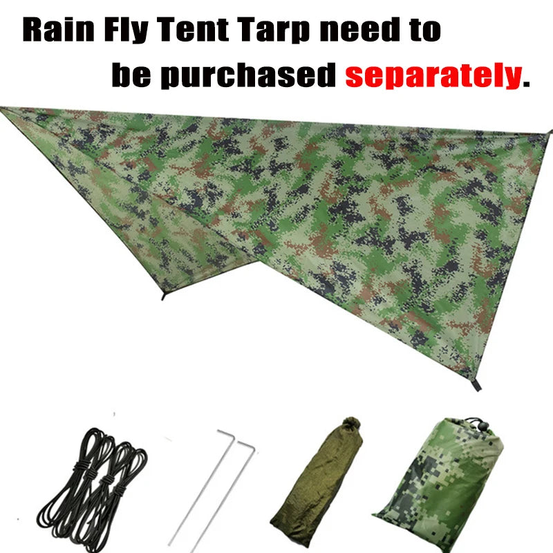 Hamac de Camping avec Moustiquaire en Nylon de Parachute, 260 x 140 cm, Bâche en Option, vue 2
