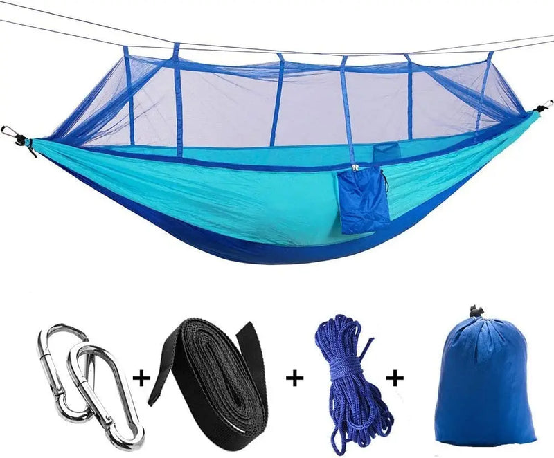 Hamac 2 Places avec Moustiquaire en Tissu Parachute, 260 x 140 cm, Bâche en Option, vue 10