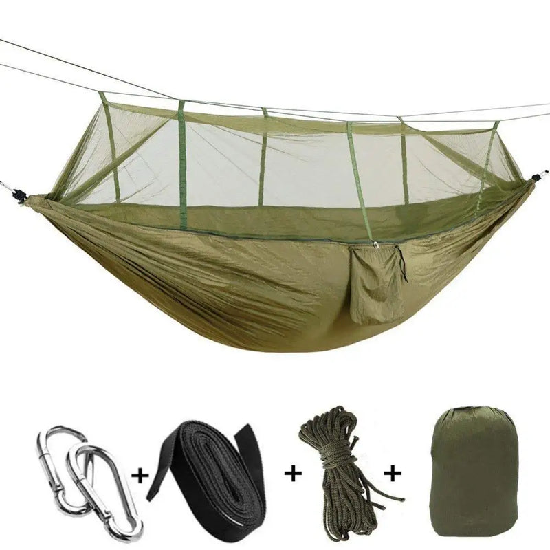 Hamac de Camping avec Moustiquaire en Nylon de Parachute, 260 x 140 cm, Bâche en Option, vue 11
