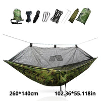 Hamac de camping avec moustiquaire 260 x 140 cm et bâche de protection, à la pièce, vue 2
