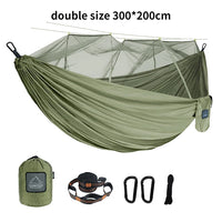 Hamac de Camping avec Moustiquaire en Nylon, 1 ou 2 Places, Sangles, vue 14