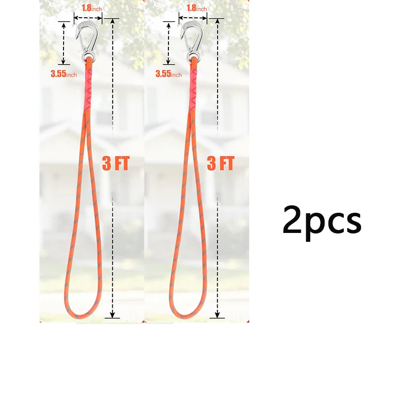 Sangle de Hamac en Corde pour Arbre avec Mousqueton Vissant, vue 9