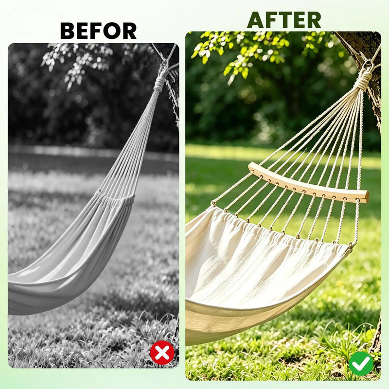 Barre d'Écartement Hamac en Bois Démontable, 40 ou 50 cm, Lot de 2, vue 5