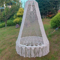 Chaise Hamac Suspendue Macramé de Coton Cocon, avec ou sans Coussin, vue 2
