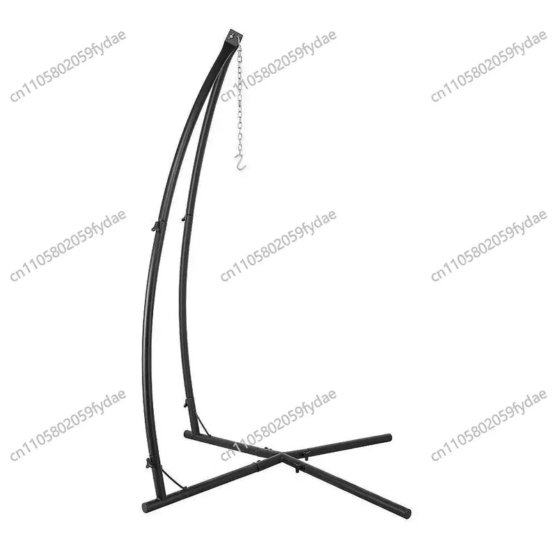 Support de Chaise Suspendue en Acier Noir, Pied en C 210 cm, vue 2