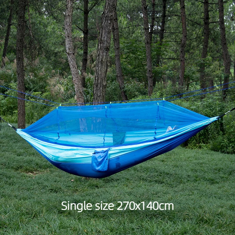 Hamac de Camping avec Moustiquaire en Nylon, 1 ou 2 Places, Sangles, vue 4