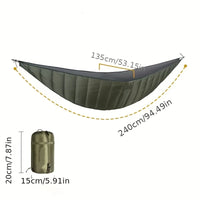 Sous-Couette Isolante pour Hamac, Coupe-Vent, 240 x 135 cm, avec Sac et 2 Mousquetons, vue 5