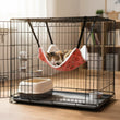 Hamac pour Chat à Suspendre en Cage, Polyester Doublé Peluche, 45 x 35 ou 55 x 45 cm