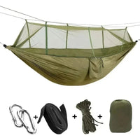Hamac de Camping avec Moustiquaire, Nylon 210T Ripstop, 260 x 140 cm, Bâche à la Pièce, vue 5