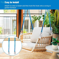 Corde de Suspension en Nylon avec Crochet Métallique pour Hamac, 62 cm, vue 2