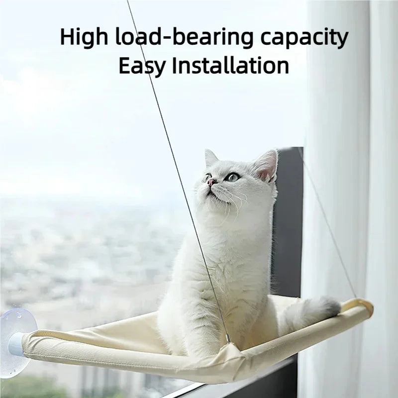 Hamac suspendu de fenêtre pour chat en toile Oxford, fixation à ventouses, 55 x 35 cm, vue 3