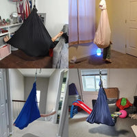 Hamac Suspendu Élastique en Polyamide, 150 x 280 cm, Kit de Fixation, Yoga Aérien, vue 3
