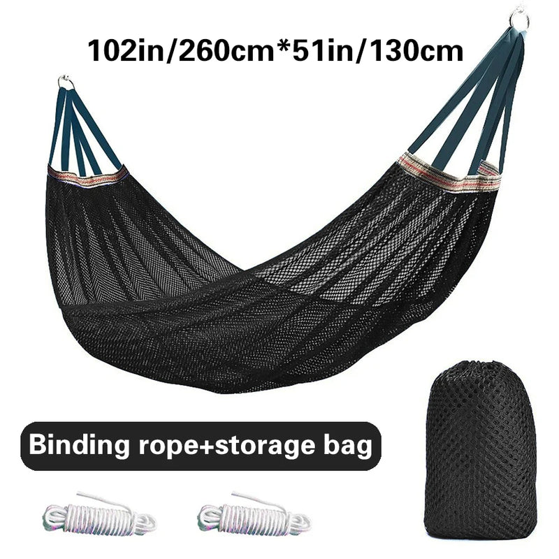 Hamac Filet en Nylon pour Jardin et Camping, 1 Place, 260 x 130 cm, vue 7