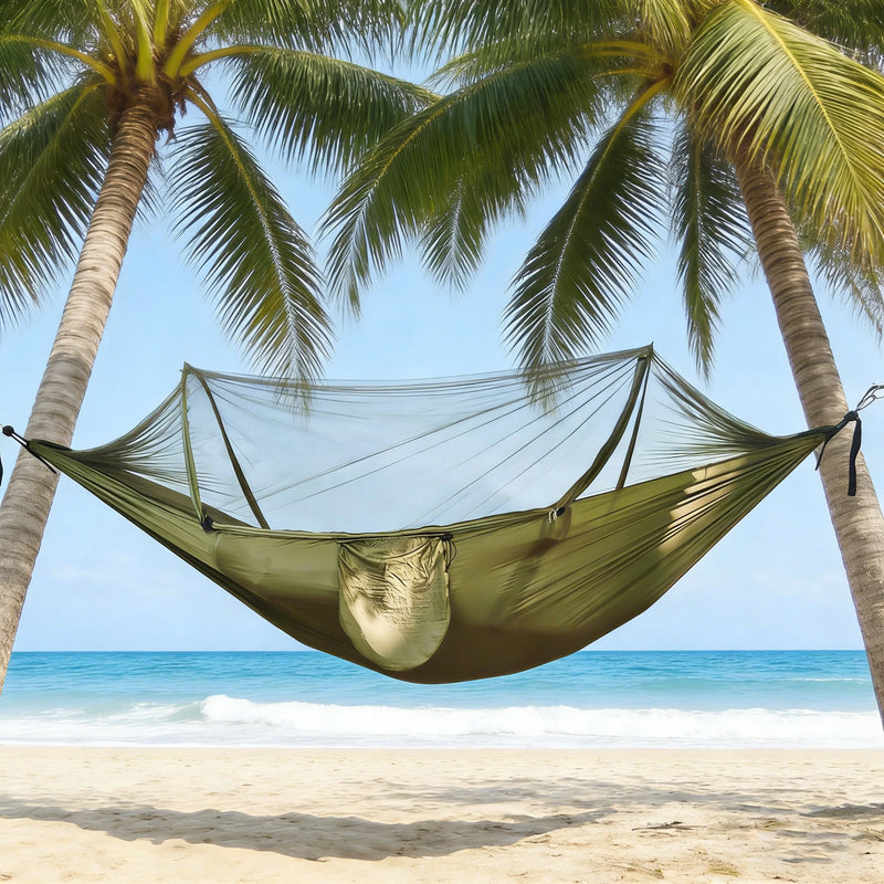 Hamac de Camping Double avec Moustiquaire à Arceaux, Nylon, 260 x 140 cm, vue 3