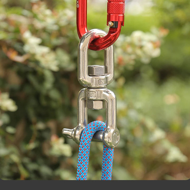 Émerillon double en inox 304 pour hamac et fauteuil suspendu, M4 à M12, vue 5