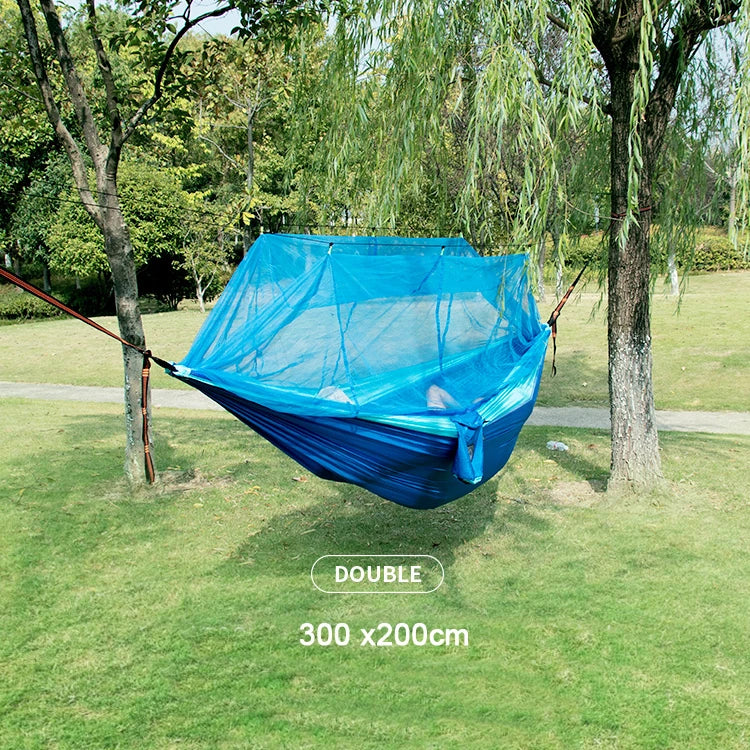 Hamac de Camping avec Moustiquaire en Nylon, 1 ou 2 Places, Sangles, vue 3