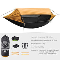 Hamac de Camping avec Moustiquaire Dôme et Pare-Soleil, 270 x 140 cm, Sous-Couette en Option, vue 7