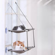 Hamac pour Chat de Fenêtre Double Étage avec Tunnel, à Ventouses, 51 x 31 cm
