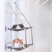 Hamac pour Chat de Fenêtre Double Étage avec Tunnel, à Ventouses, 51 x 31 cm, vue 3