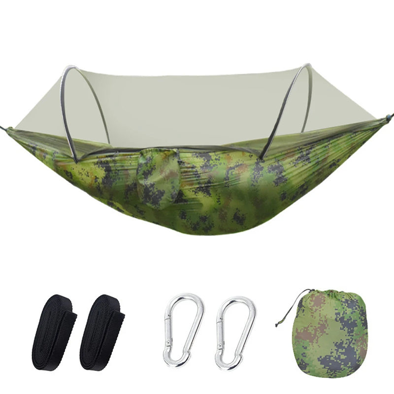 Hamac 2 Places avec Moustiquaire en Tissu Parachute, 260 x 140 cm, Bâche en Option, vue 16