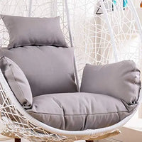 Fauteuil Suspendu Œuf en Rotin Tressé avec Pied en C et Coussins, 92 cm, vue 13
