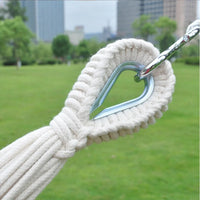 Hamac Double Bohème en Coton avec Franges au Crochet, 360 x 160 cm, Sac de Transport, vue 6