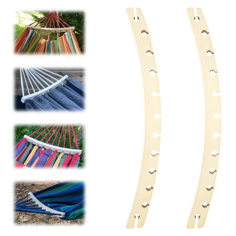 Barres de Hamac Arquées Démontables en Bois, 12 Trous, 2 Pièces, 40 ou 50 cm, vue 3