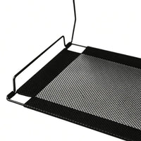 Hamac pour Chat à Crochets pour Radiateur ou Rebord, Cadre en Métal Noir et Maille, 45 x 24,5 cm, vue 5