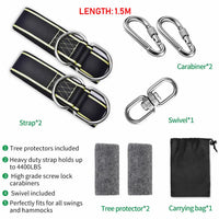 Kit de sangles pour hamac de 150 cm avec mousquetons, 5 à 8 pièces, vue 9