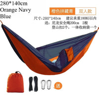 Hamac de Camping Nylon Simple ou Double, Cordes et Mousquetons Inclus, vue 8