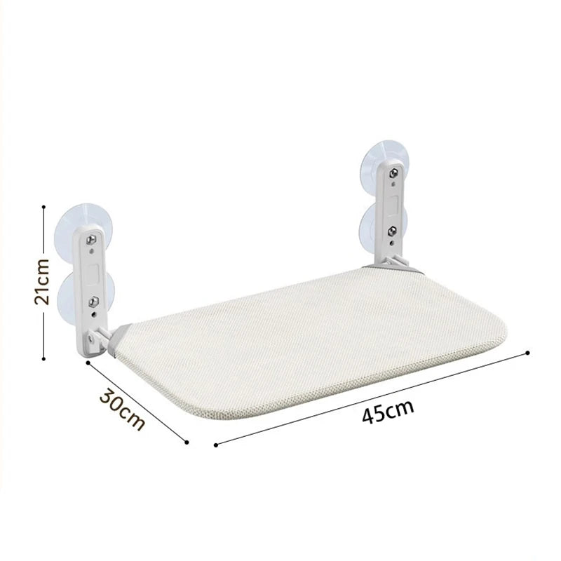 Hamac pour Chat Fenêtre Pliable à Ventouses, Tissu Respirant, Gris ou Beige, 45 x 30 cm, vue 7