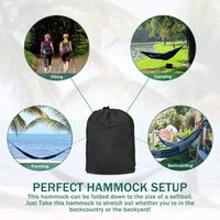 Hamac de Camping 2 Places en Nylon de Parachute, 270 x 140 cm, Rouge ou Bleu Roi, vue 4