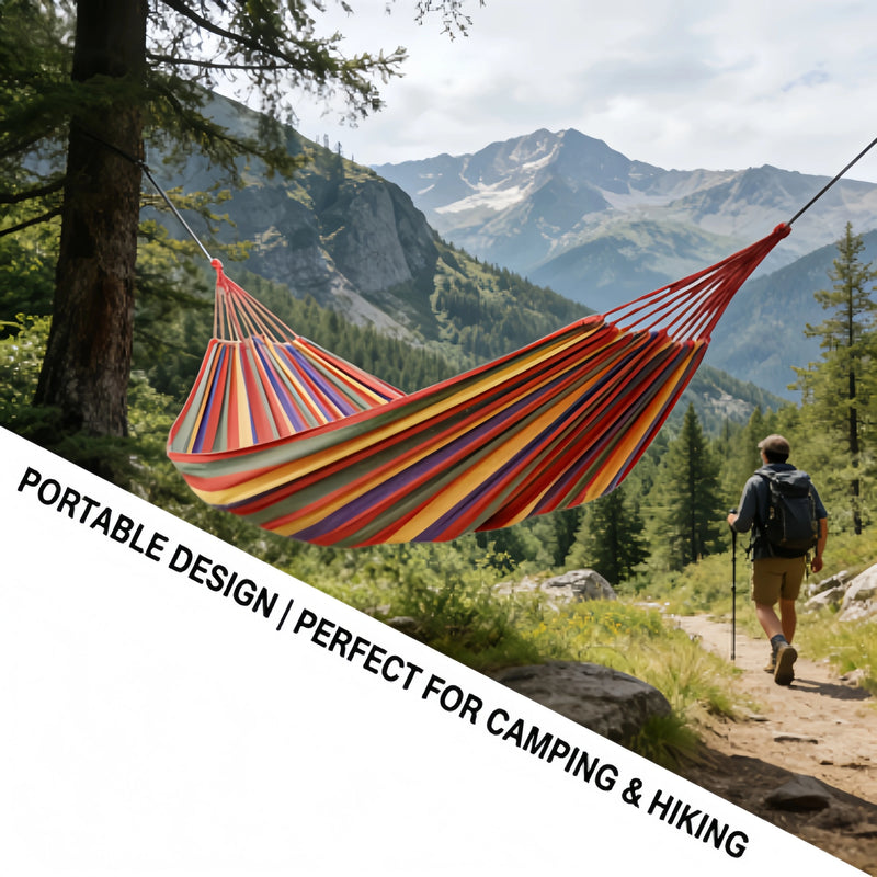 Hamac Portable en Toile Respirante, 260 x 80 cm, 1 Place avec Sac de Rangement, vue 5
