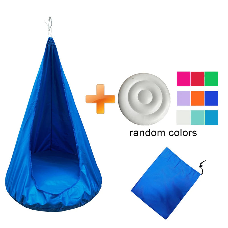 Fauteuil Suspendu Cocon Gonflable 100 cm, Toile Oxford avec Coussin d'Air, 4 Coloris, vue 10