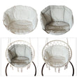 Coussin Épais en Lin 60 x 60 x 45 cm pour Fauteuil Suspendu, Hamac et Fauteuil à Bascule