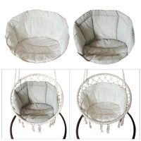 Coussin Épais en Lin 60 x 60 x 45 cm pour Fauteuil Suspendu, Hamac et Fauteuil à Bascule