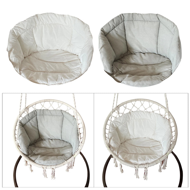 Coussin Épais en Lin 60 x 60 x 45 cm pour Fauteuil Suspendu, Hamac et Fauteuil à Bascule