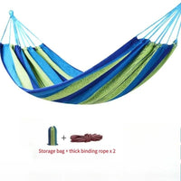 Hamac 1 Place en Toile Rayée pour Jardin et Camping, 260 x 80 ou 260 x 100 cm, vue 7