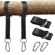 Sangles de Suspension à Anneaux pour Hamac, 2 Mousquetons, 60 à 200 cm