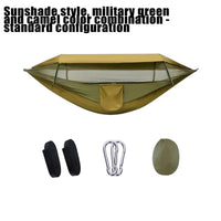 Hamac de camping avec moustiquaire à ouverture automatique, nylon 210T, 260 x 140 cm, vue 12