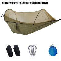 Hamac de camping avec moustiquaire à ouverture automatique, nylon 210T, 260 x 140 cm, vue 7