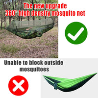 Hamac de camping double avec moustiquaire, sangles et bâche en option, vue 3