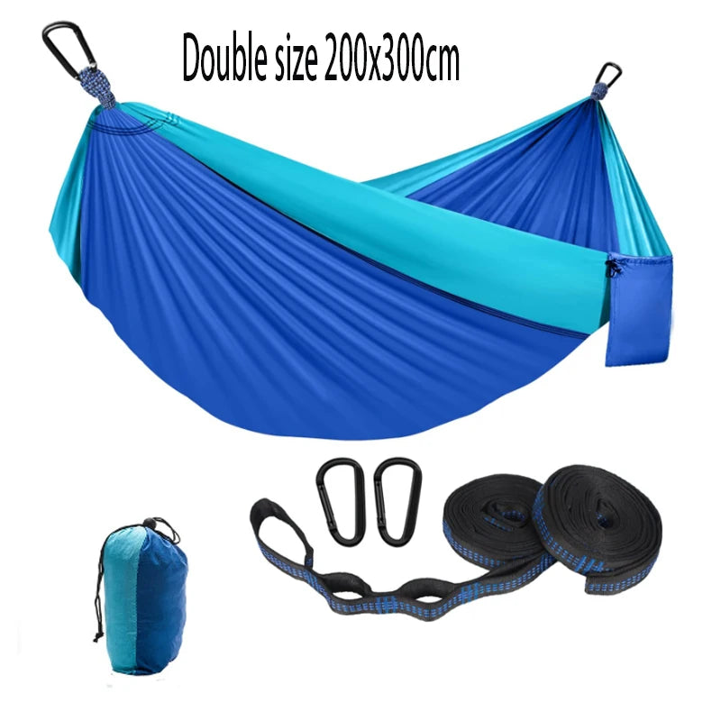 Hamac de camping portable en nylon 210T, simple 270 x 140 cm ou double 300 x 200 cm, vue 7