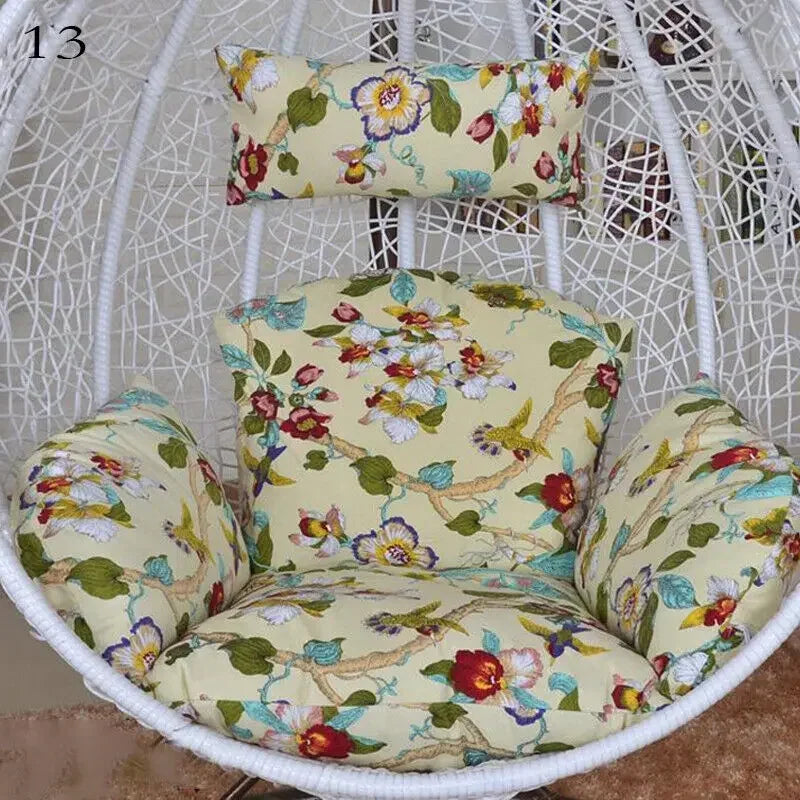 Housse de Coussin Fauteuil Œuf Suspendu avec Appui-Tête, Sans Garnissage, 32 Modèles